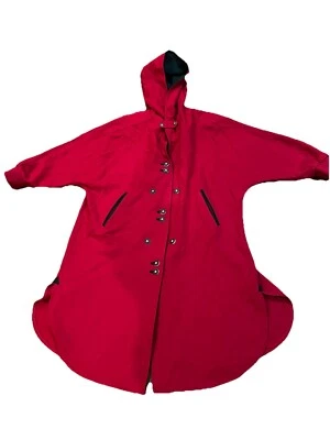 Salzburger Womens Wool Cape Coat Size 18 Red Festive Vintage loden look - Image 1 of 4