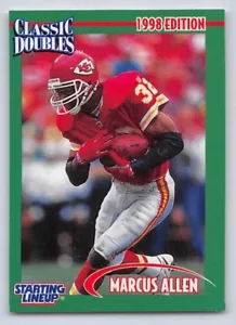 1998 MARCUS ALLEN - Starting Lineup Card - KANSAS CITY CHIEFS - CLASSIC DOUBLES - Bild 1 von 2