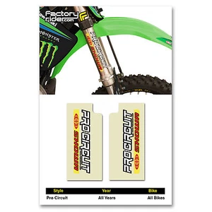 PRO Circuit SHOWA Fork STICKERS MX Dirt Bike GRAPHICS  fit all Motocross Bikes - Picture 1 of 4
