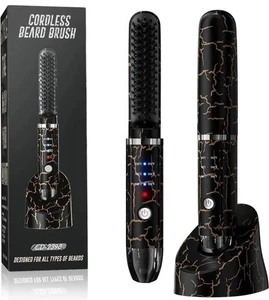 Beard Straightener for Men, Cordless Heated Beard Brush, Portable Beard Hot C... - Picture 1 of 4