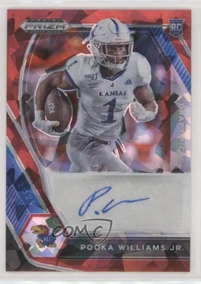 2021 Panini Prizm Draft Picks Red Ice Pooka Williams Jr #DPA-POO Rookie Auto RC - Image 1 of 2