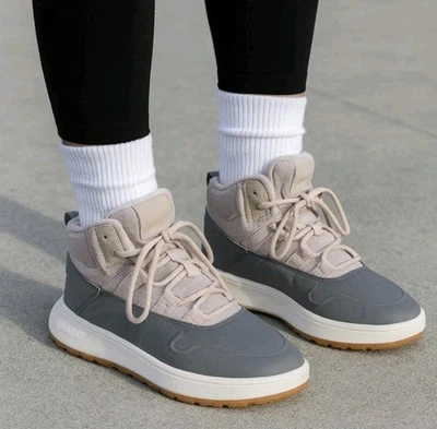 Adidas Fusion Storm Winter Sneaker Womens Sz 9 Lace Up Boots Gray Mauve  - Image 1 of 4