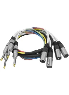 Seismic Audio SAXT-4x5M 4 Channel 1/4" TRS to XLR Male Snake Cable 5ft - Image 1 of 4