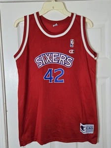 Champion Vintage Philadelphia 76ers Jerry Stackhouse #42 Red Youth XL 18-20 NBA - Picture 1 of 4