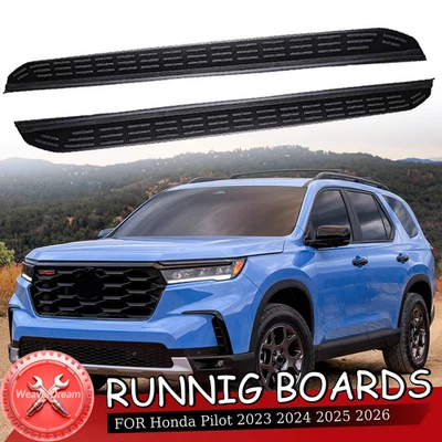 Tablas de correr de 600 lb aptas para Honda Pilot 2023-2026 barras Nerf negras Foto 1 de 4