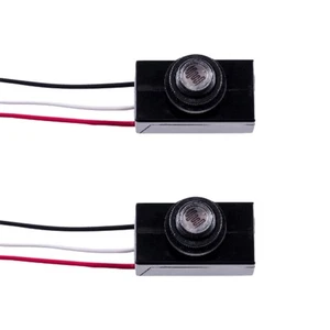 Adjustable For Outdoor Lighting Sensor Dusk to Dawn Photocell Switch Pack of 2 - Picture 1 of 7