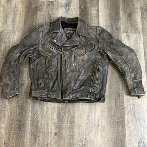 Vintage Xpert Performance Gear Motorcycle Jacket Genuine Leather Mens XL - Picture 1 of 12