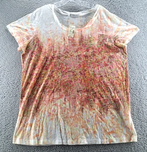 Camisa Maurices Mujer Plus 2 Multicolor Brillo Elastizada Verano HECHA EN EE. UU. NUEVA CON ETIQUETAS - Imagen 1 de 10