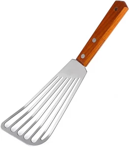 Fischspachtel Edelstahl, Metallschlitzspachtel für Antihaft Kochgeschirr Fisch - Bild 1 von 12