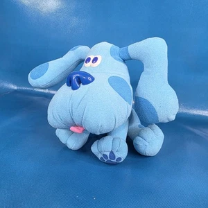 Vintage 1997 Tyco Blues Clues Pose A Blue Puppy Dog Plüsch 8 Zoll 39955 Posable Bend - Bild 1 von 11