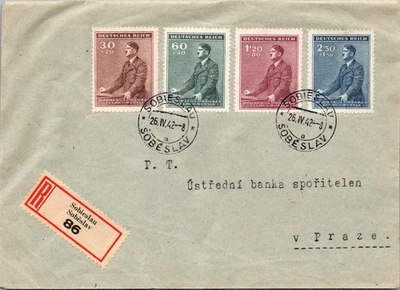 Goldpath: Bohemia y Moravia cubierta 1942 a Checoslovaquia registrada CV877_P32 Foto 1 de 2