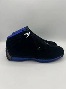 Jordan Air Jordan 18 Retro 2018 Black/Blue AA2494-007 Men's Size 12 - Picture 1 of 6