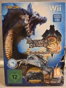 MONSTER HUNTER 3 MANETTE CLASSIC CONTROLLER PRO PACK NINTENDO WII (WIIU) - Imagen 1 de 16