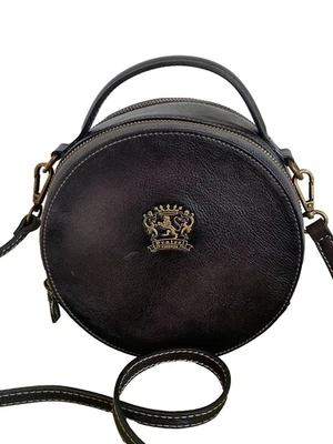 Bolso de Hombro PRATESI Firenze Troghi B188 Cuero Círculo Dos Vías Cremallera-Bruce Café Foto 1 de 4