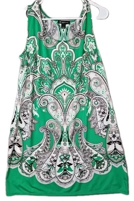 INC International Concepts Dress Women's Size 1X Green Sleeveless Rayon Blend  - Image 1 of 4