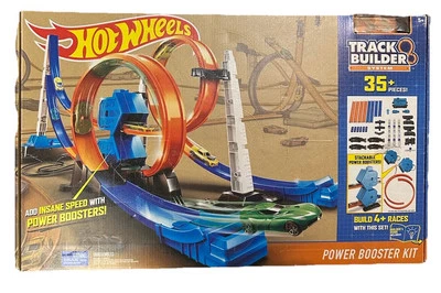 Hot Wheels Track Builder System Power Booster Kit - INCOMPLETE With TB 9 Pieces - Image 1 of 4