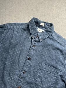Taylor Stitch Shirt Mens 44 Blue Patterned Short Sleeve Button Up Lightweight - Picture 1 of 9
