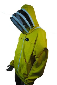 Pro's Choice Beekeeping Jacket,Yellow Color,100%Cotton withVeil Thread(r)Brand - Picture 1 of 7