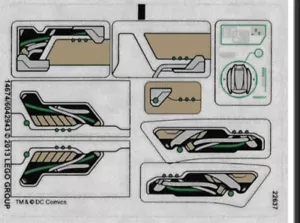Lego Decal Sheet DC Universe Super Heroes Lois Lane Escape Pod Stickers 22637 - Picture 1 of 1