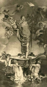 HEIMKEHR GOTTES - Arnold BÖCKLIN ein Meister des Jugendstils - Heliogravure1920 - Picture 1 of 1
