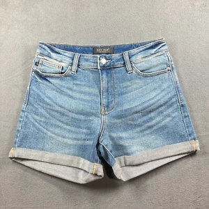 Judy Blue Women’s Shorts Denim Bermuda Light Wash Cuffed Size M - Picture 1 of 9