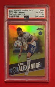 PSA 10 2022 Topps Chrome MLS Caio Alexandre Gold Refractor Rookie RC #44/50 RARE - Picture 1 of 3