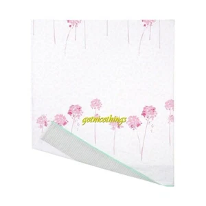 $360 New Yves Delorme Rivages F/QN Flat Sheet 94x116 White Pink Floral Glace NEW - Picture 1 of 11