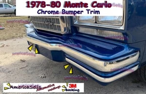 78 79 80 CHEVY MONTE CARLO  Chrome Bumper Trim Molding FRONT & REAR 6 PIECE - Picture 1 of 4