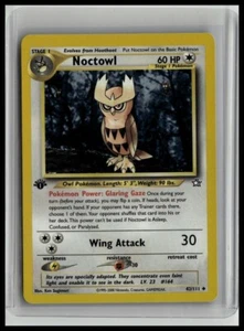 Noctowl 42/111 Neo Genesis Regular 1st Edition Uncommon LP - Picture 1 of 2