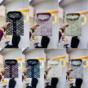 Pigiama uomo pakistano cotone Kurta set Kurta indiano etnico Kurta festa matrimonio - Foto 1 di 54