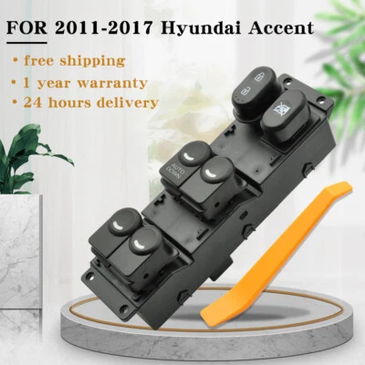 Interruptor de ventana eléctrica maestro puerta conductor Hyundai Accent 2011-2017 repuesto Foto 1 de 4