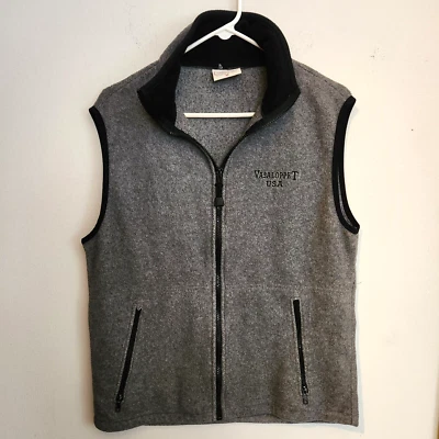Vasaloppet USA Vest Fleece Gray & Black Men's Size Med Full Zip skiing  N9 - Image 1 of 3