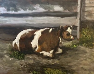 Cow Painting After Alten - Original Oil Painting - Picture 1 of 1