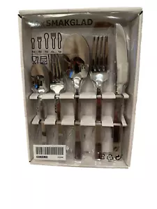 IKEA SMAKGLAD 20-piece Flatware Set Stainless Steel 803.045.35 - Picture 1 of 5
