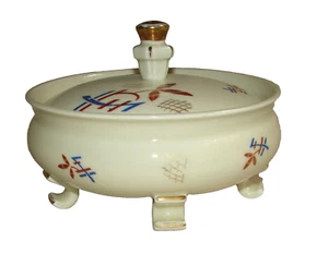 Vtg 5-Footed Schoenau Germany Porcelain Candy / SERVING DISH w/Lid, 1950s, MCM - Picture 1 of 9