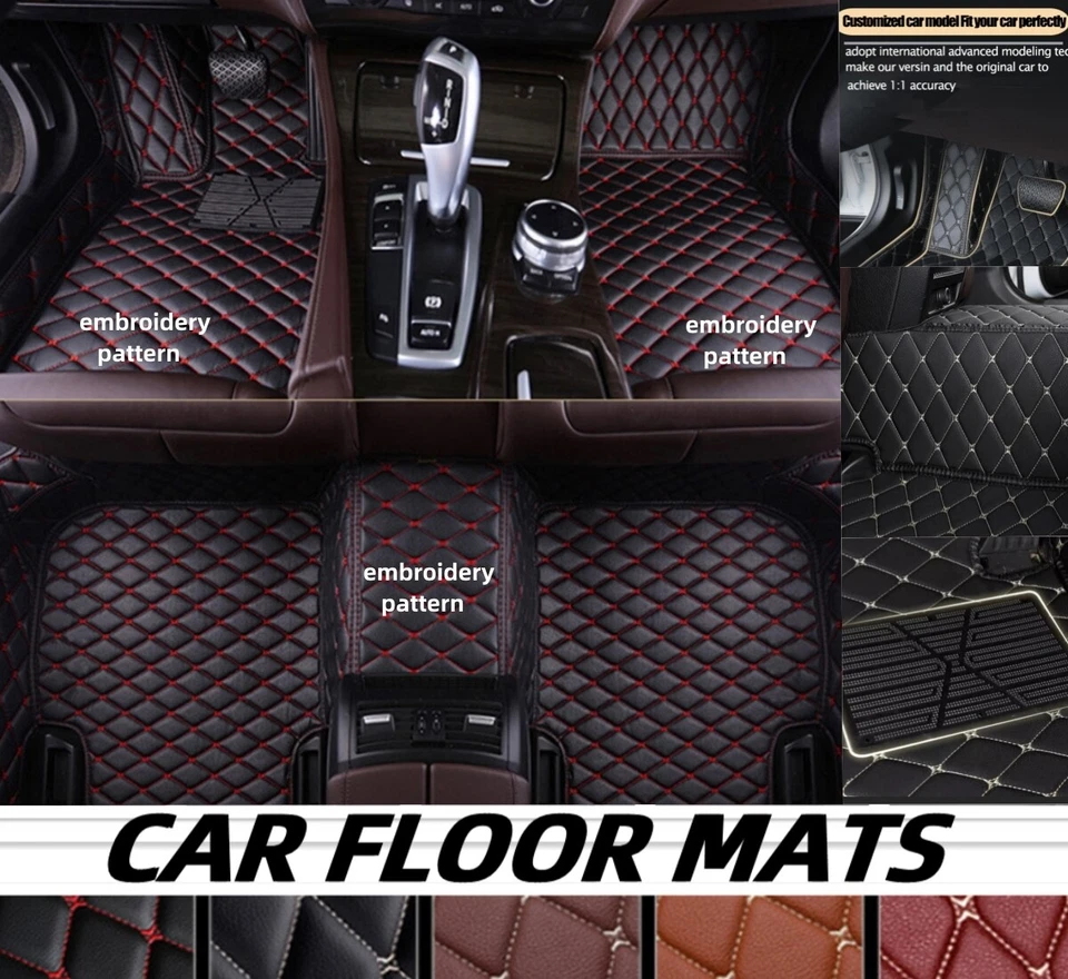 For Ferrari Car Floor Mats Waterproof Liner Custom Custom All Weather PU Leather Foto 1 de 4