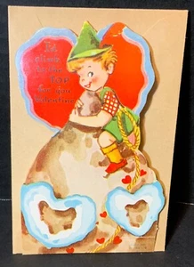 Tarjeta de San Valentín de Colección SIN USAR Niño Escalador de Montaña "Subiría a la TOP Para Ti" - Imagen 1 de 3