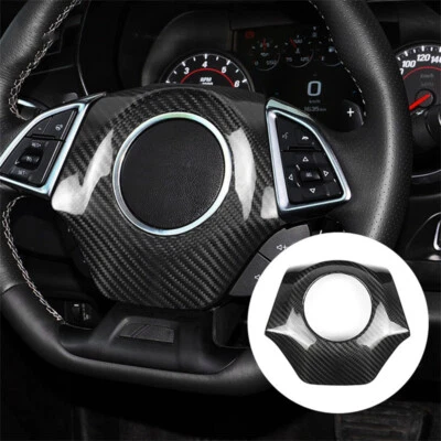 Cubierta del panel del volante de fibra de carbono REAL HARD para Chevrolet Camaro 2016-2023 Foto 1 de 4