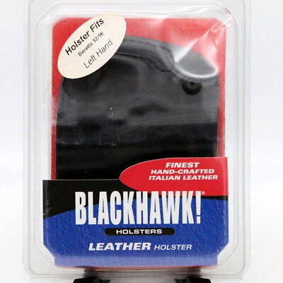Blackhawk! Leather Slide Holster w/ Mag Pouch Holder Beretta 92 /96 Brand New - Image 1 of 4