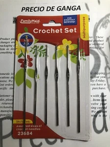 6 unids/lote pequeños ganchos ganchillo agujas puntadas tejer coser Crochét Set - Bild 1 von 2