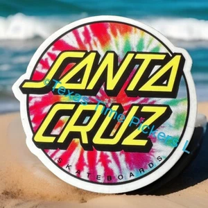 🔥SANTA CRUZ CA Skateboard FACTORY OEM Sticker Tie-Dye HIPPIE Love 3" Surf Beach - Picture 1 of 10