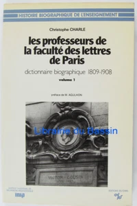 Les professeurs de la faculté des lettres de Paris Christophe Charle 1985 - Imagen 1 de 2