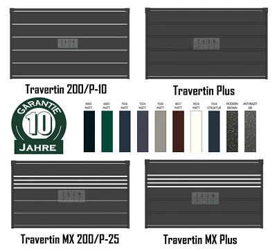 Zaunfeld Sichtschutzzaun horizontal Metall Zaun modern 200cm "Travertin" PREMIUM - Bild 1 von 4
