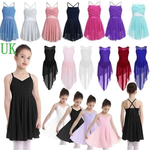 Freebily Child Girls Lyrical Dance Tutu Dress Ballet Latin Jazz Modern AU - Picture 1 of 163