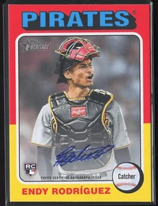 Endy Rodriguez Rookie Auto 2024 Topps Heritage On Card Real One Pirates #ROA-ER - Picture 1 of 2