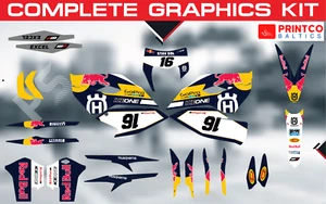 Husqvarna  FC FE TE TC 65 85 125 250 450  2013-2025 complete graphics kit 21 mil - Picture 1 of 9