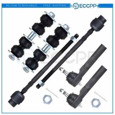 For 1995-2005 Chevrolet Cavalier 6PCS Front Tie Rod Ends Sway Bar Links Set - Image 1 of 4