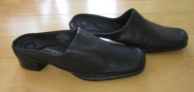 New Liz Claiborne Flex Black Leather Slides Mules Merceo 8.5 - Image 1 of 4