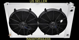 CHAMPION 3 ROW RADIATOR SHROUD 14" FANS 1973-1986 CHEVY TRUCK DUAL PASS LS SWAP - Picture 1 of 5