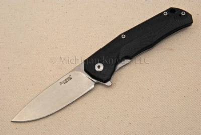 Lionsteel Titanium Knife - T.R.E. GBK w/ Black G10 and Titanium - Image 1 of 4